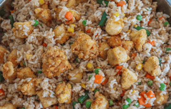 crispy tofu vegetable fried rice