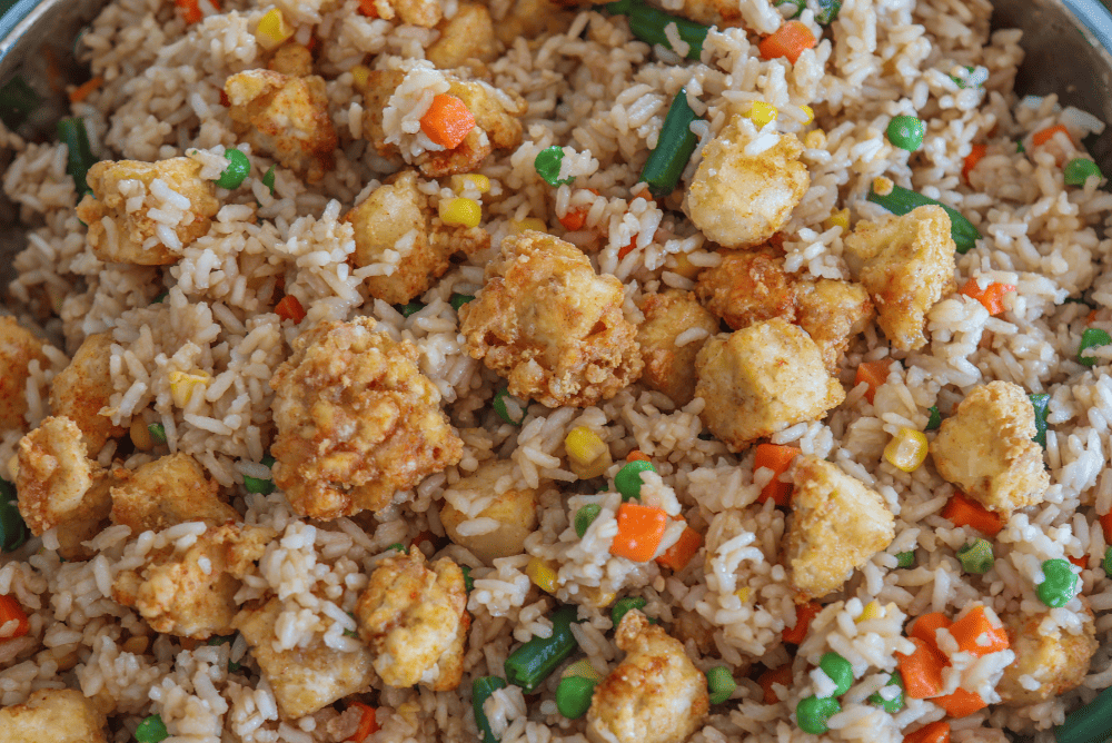 Crispy Tofu Vegetable Fried Rice