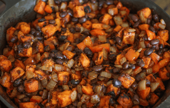 sweet potato black bean hash