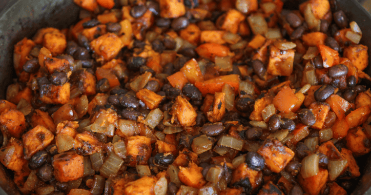 Sweet Potato Black Bean Hash