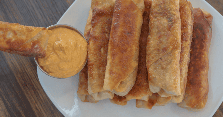 Vegan Jackfruit Cheesesteak Egg Rolls