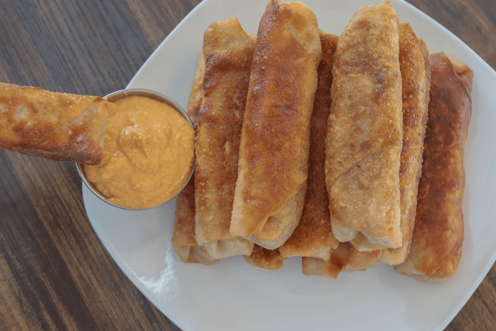 Vegan Jackfruit Cheesesteak Egg Rolls