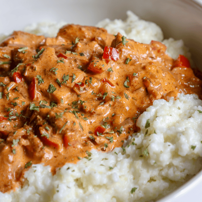 creamy cajun chicken and grits