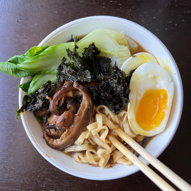 miso mushroom noodles