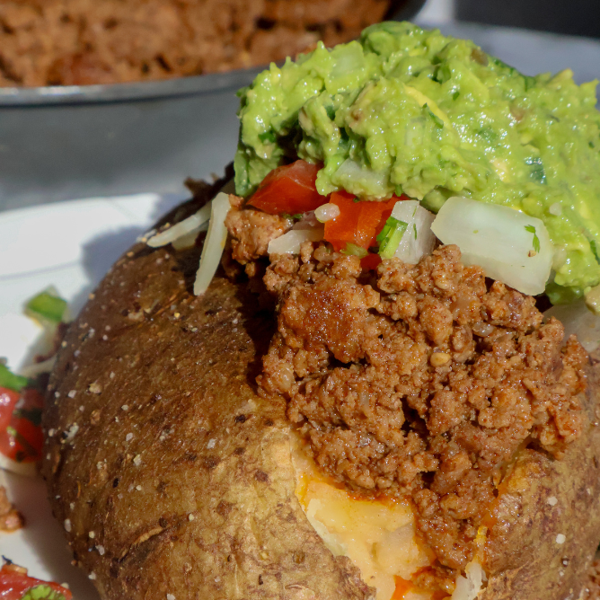twice baked loaded taco potatoes