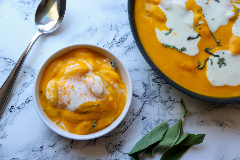 Creamy Butternut Sage Gnocchi with Whipped Feta