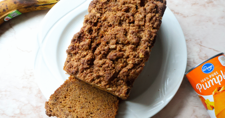 Cinnamon Crumble Pumpkin Banana Bread