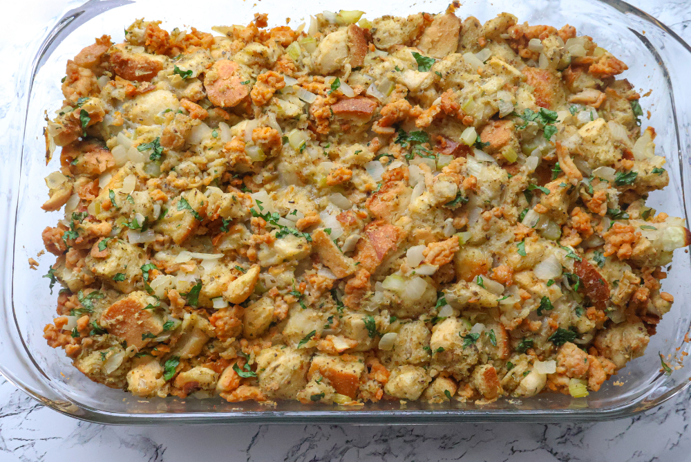 herb and chicken sausage stuffing