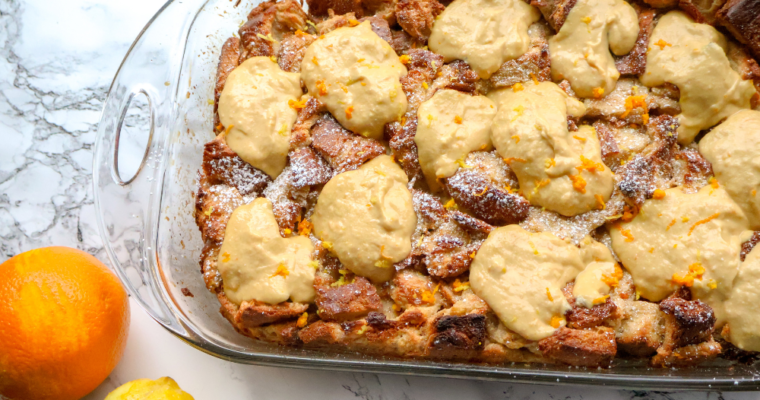 Citrus Custard French Toast Casserole