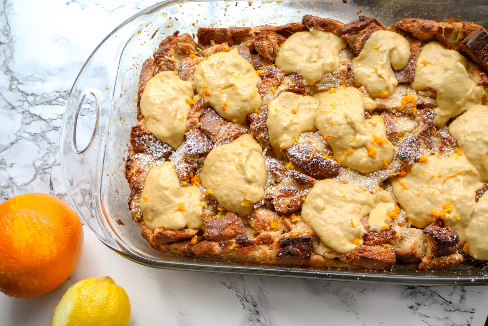Citrus Custard French Toast Casserole