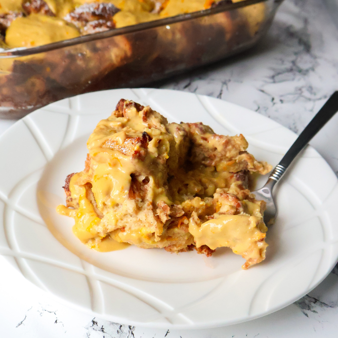 citrus custard French toast casserole