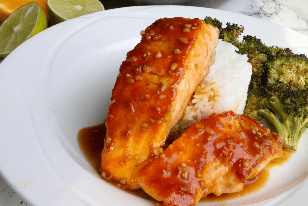 Sticky Citrus Glazed Salmon