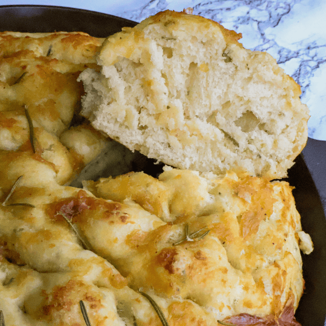 roasted garlic rosemary focaccia