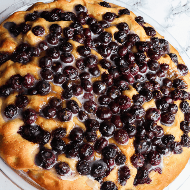 sweet blueberry focaccia