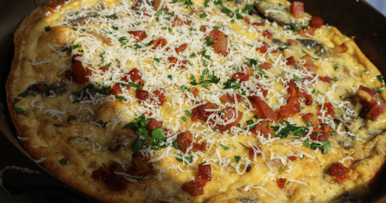 Mushroom Pancetta & Gruyere Frittata