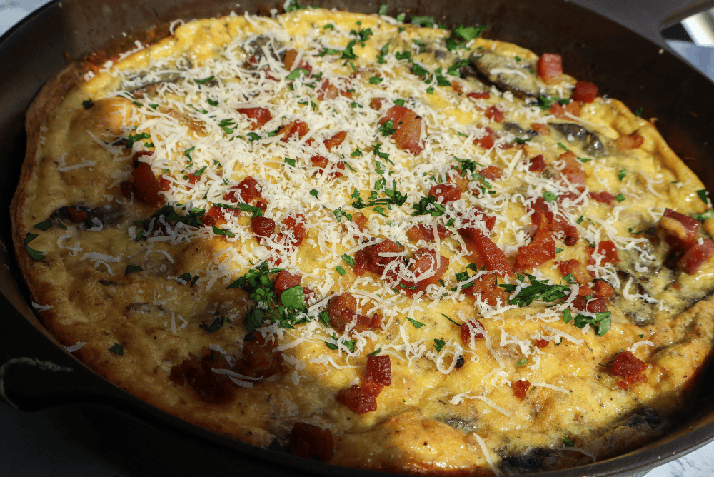 Mushroom Pancetta & Gruyere Frittata