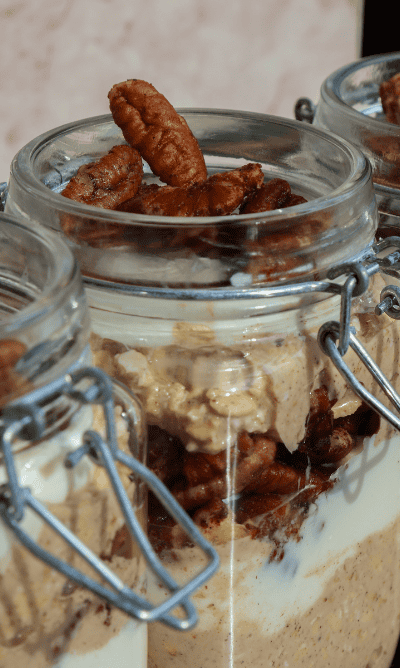 Chai Pecan Overnight Oat Parfaits