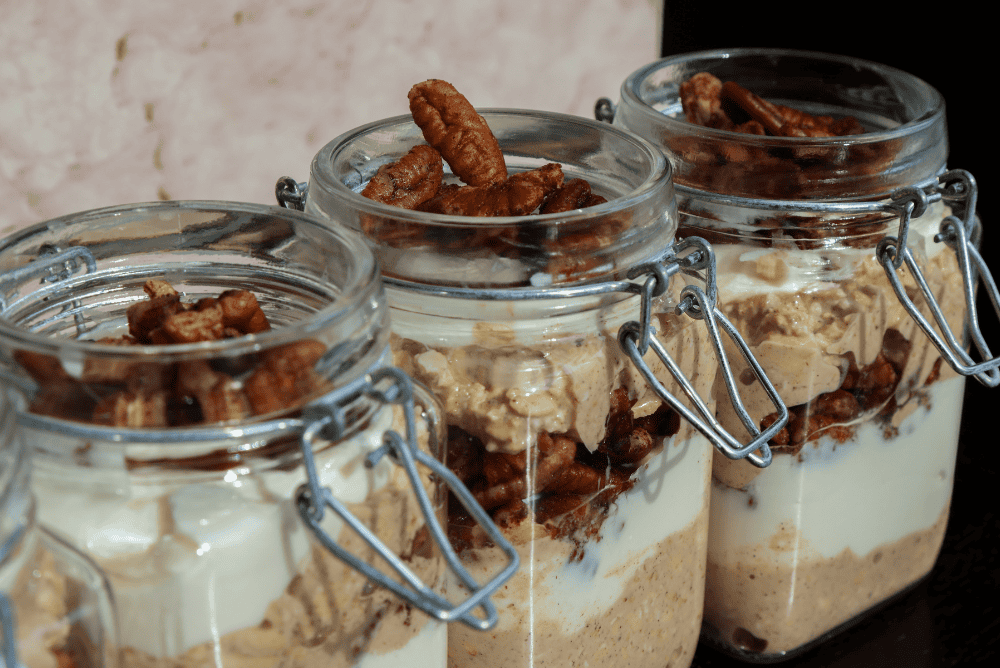 Chai Pecan Overnight Oat Parfaits