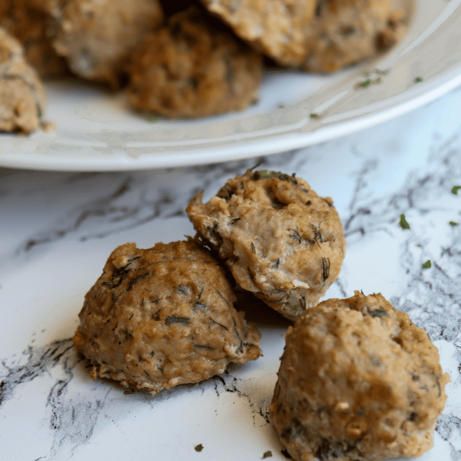 juicy dill turkey meatballs