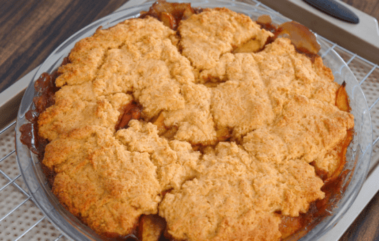 brown sugar cornbread peach cobbler