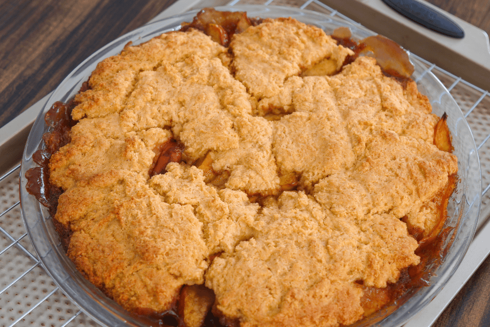 Brown Sugar Cornbread Peach Cobbler