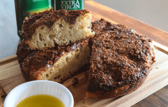sweet cinnamon sugar focaccia