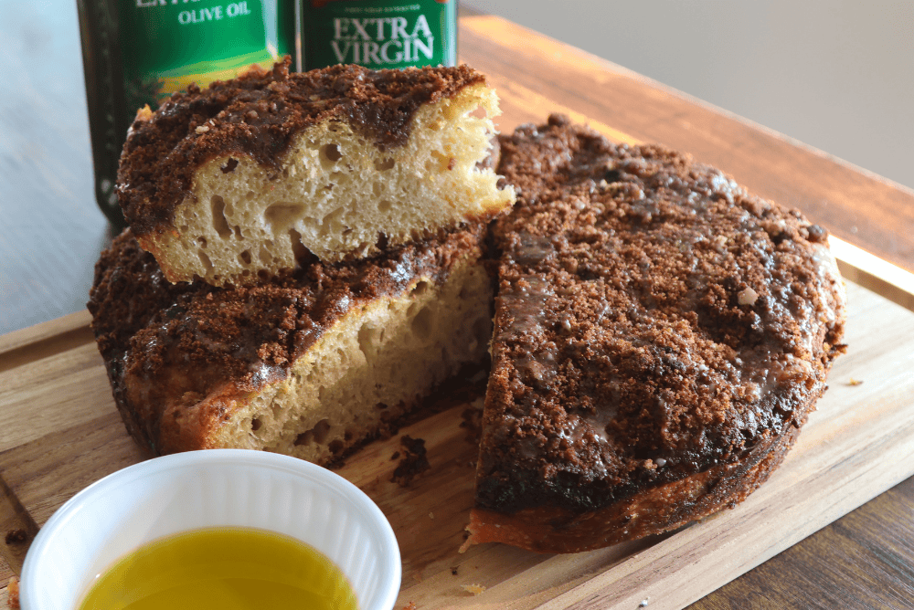 sweet cinnamon sugar focaccia