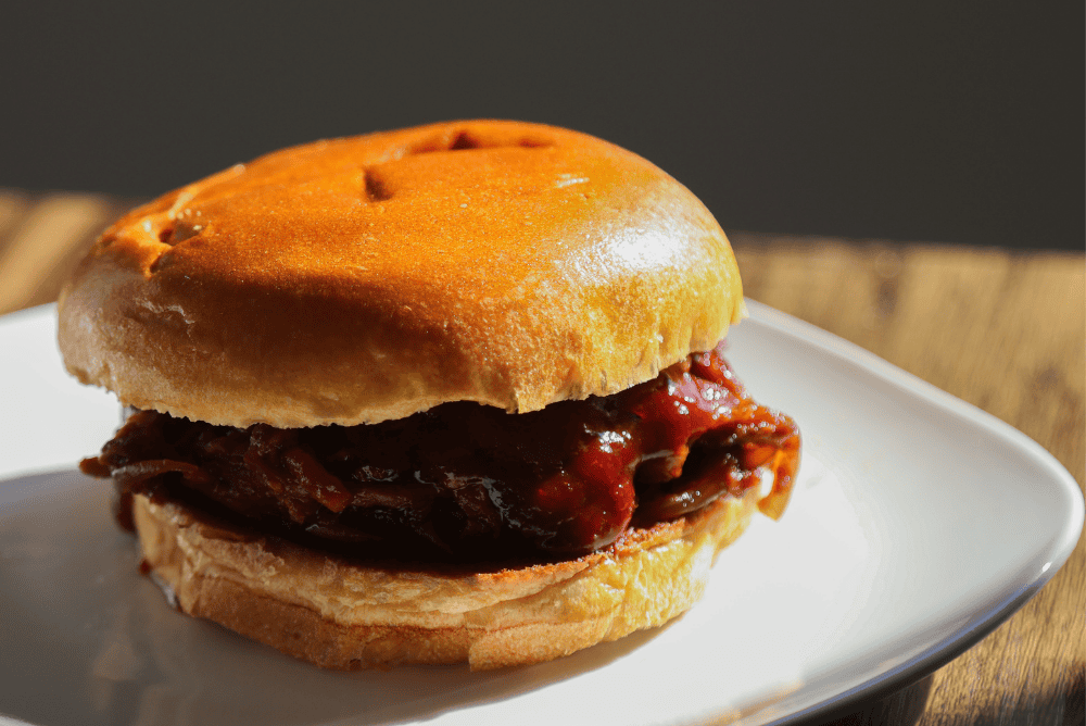 Vegan BBQ Pulled Mushroom Sandwich