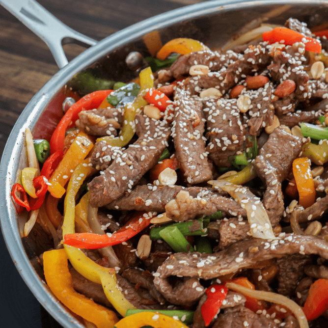 steak and pepper teriyaki stir fry