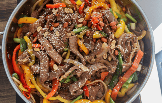 steak and pepper teriyaki stir fry