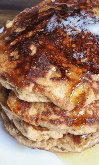 Buttermilk Maple Cinnamon Plantain Pancakes