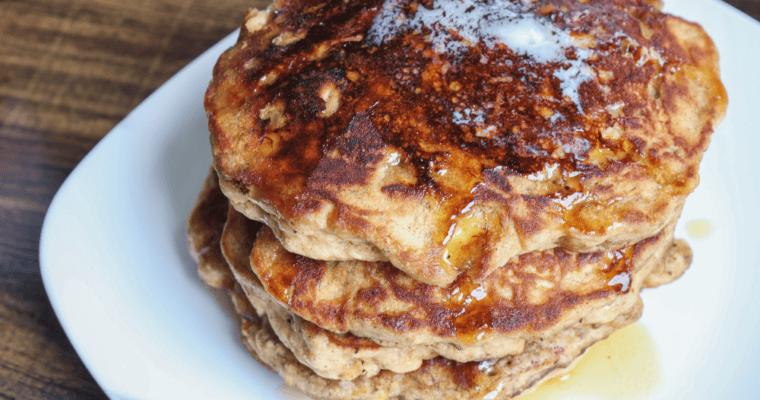 Buttermilk Maple Cinnamon Plantain Pancakes