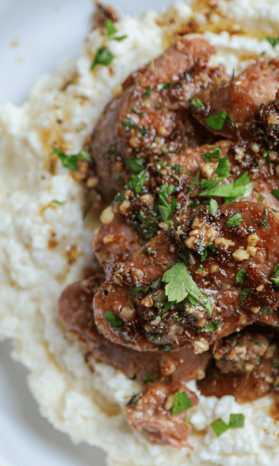 Garlic Herb Sausage & Brown Butter Grits